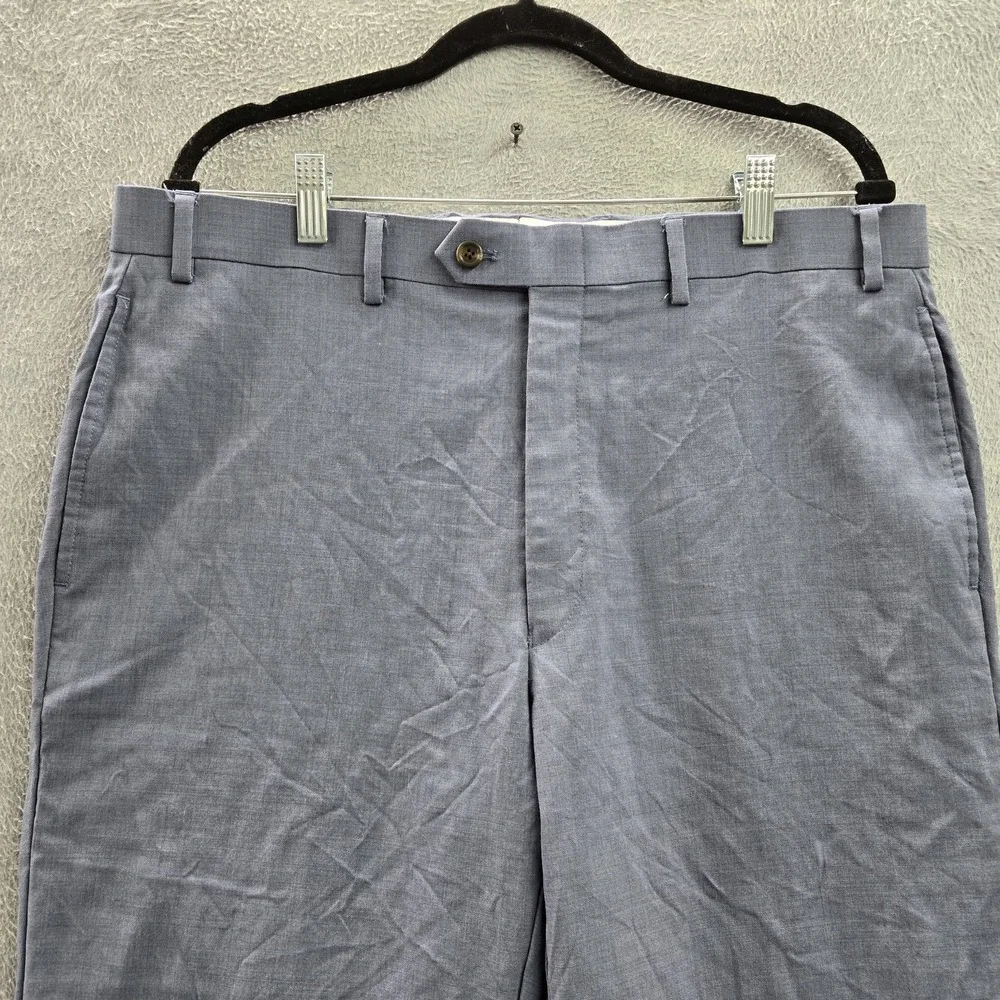 Lauren Ralph Men Pants 36W/34L Blue Wool Dress Pants‎ Total Comfort 33